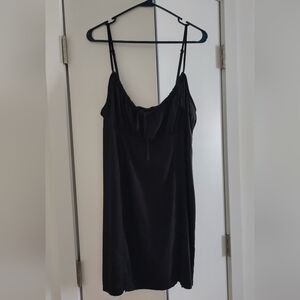 Black Summer Spaghetti Strap Dress L/XL